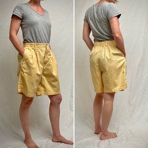 Vintage Yellow High Waisted Mom Shorts 28" Waist